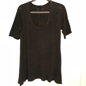 Free People Black Long shirt